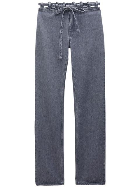 lace-waist straight-leg jeans by FILIPPA K