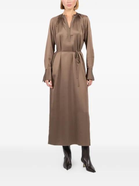 tie-waist V-neck midi dress by FILIPPA K