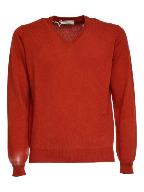 V-neck long-sleeve sweater by FILIPPO DE LAURENTIIS