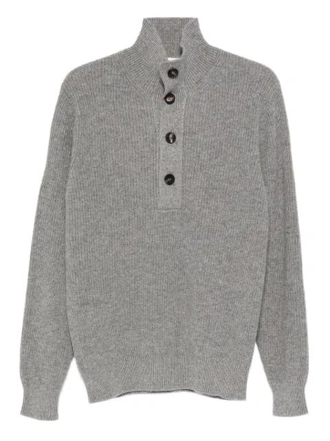 buttoned funnel-neck sweater by FILIPPO DE LAURENTIIS
