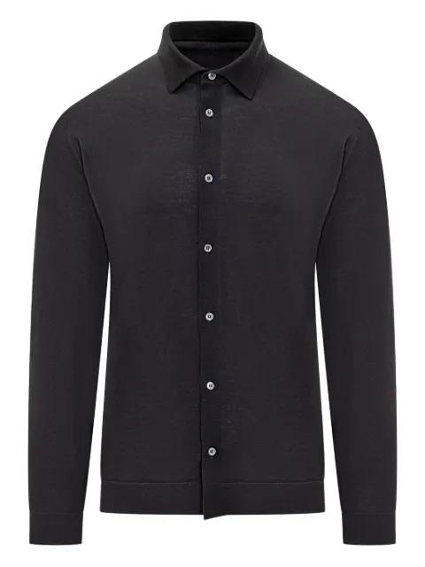 buttoned wool cardigan by FILIPPO DE LAURENTIIS