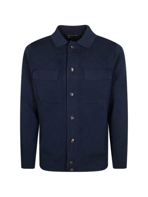chest-pockets buttoned knitted jacket by FILIPPO DE LAURENTIIS