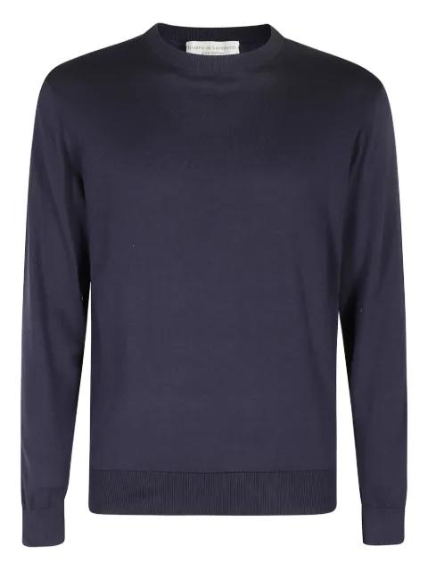 crew-neck fine-knit sweater by FILIPPO DE LAURENTIIS
