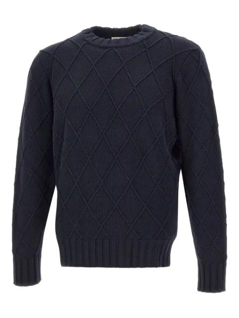 diamond-weave crew-neck sweater by FILIPPO DE LAURENTIIS