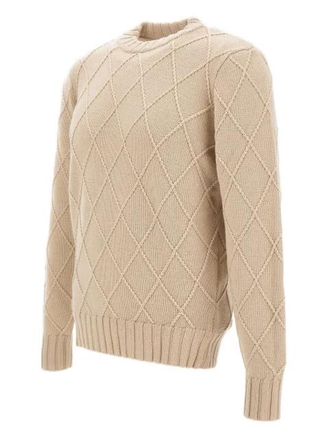 diamond-weave crew-neck sweater by FILIPPO DE LAURENTIIS