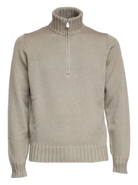 half-zip wool sweater by FILIPPO DE LAURENTIIS