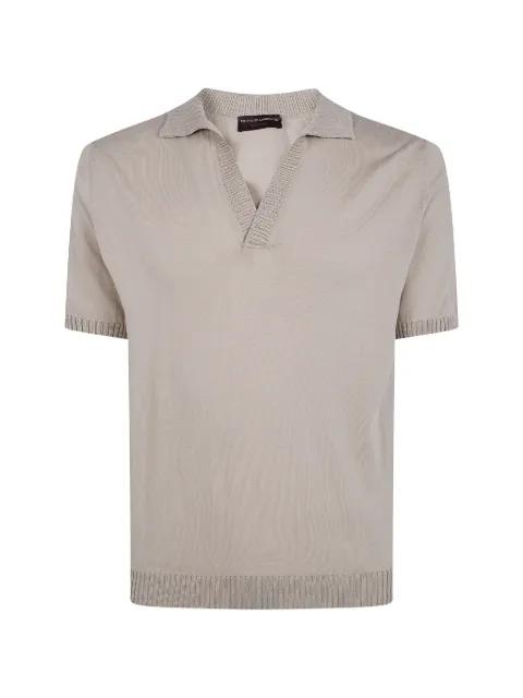 knitted V-neck T-shirt by FILIPPO DE LAURENTIIS