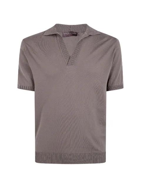 knitted V-neck T-shirt by FILIPPO DE LAURENTIIS