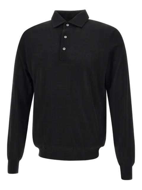 long-sleeves ribbed polo shirt by FILIPPO DE LAURENTIIS