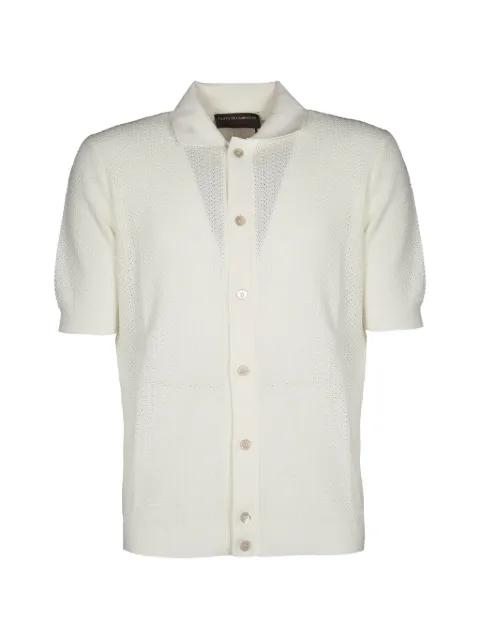 open-knit short-sleeves shirt by FILIPPO DE LAURENTIIS