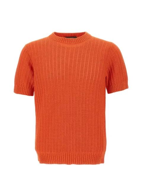 patterned knit ribbed T-shirt by FILIPPO DE LAURENTIIS