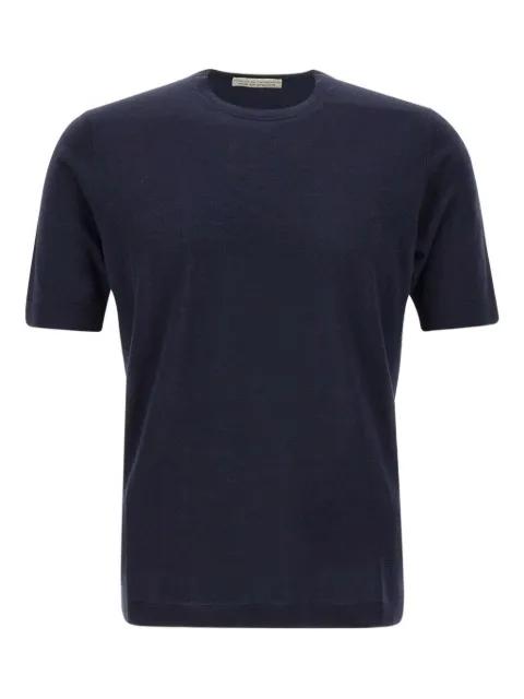 ribbed-hem short-sleeve polo shirt by FILIPPO DE LAURENTIIS