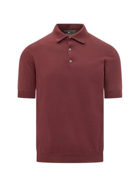 short-sleeve crepe polo shirt by FILIPPO DE LAURENTIIS