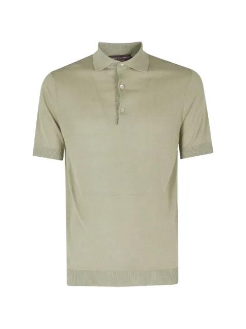 short-sleeve knitted polo shirt by FILIPPO DE LAURENTIIS