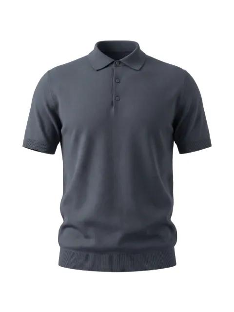 short-sleeve knitted polo shirt by FILIPPO DE LAURENTIIS