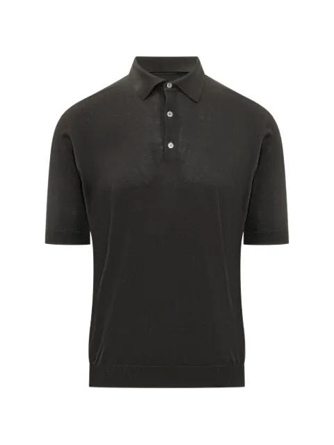 short-sleeve silk polo shirt by FILIPPO DE LAURENTIIS