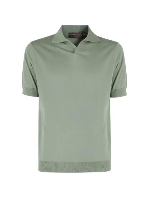 short-sleeved knitted polo shirt by FILIPPO DE LAURENTIIS