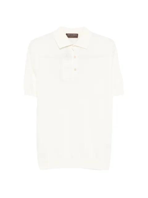 textured knit polo shirt by FILIPPO DE LAURENTIIS
