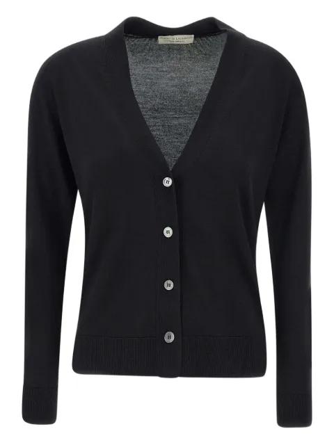 v-neck ribbed cardigan by FILIPPO DE LAURENTIIS