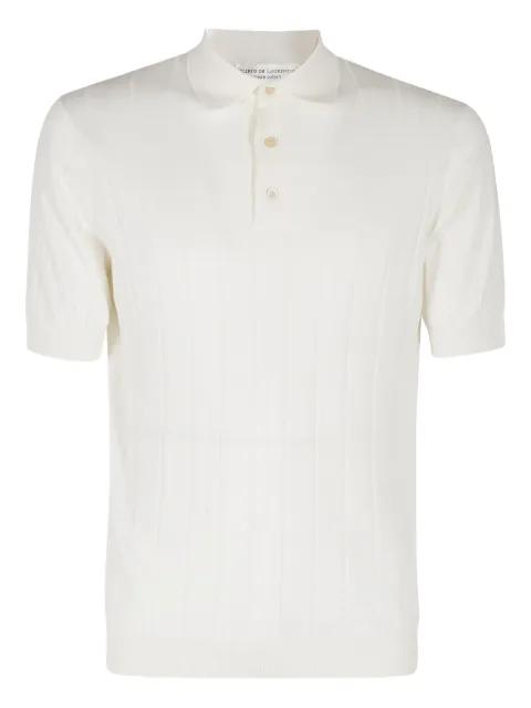 wide-ribbed short-sleeve polo shirt by FILIPPO DE LAURENTIIS