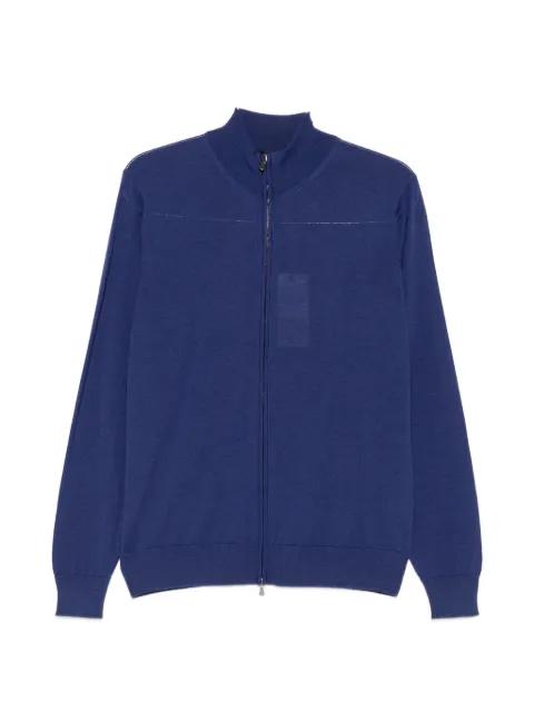 zip-up high-neck cardigan by FILIPPO DE LAURENTIIS