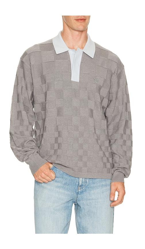 Filling Pieces Knit Rugby Shirt in Grey by FILLING PIECES