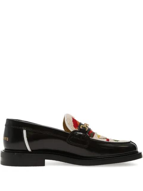 embroidered chain loafers by FILLING PIECES