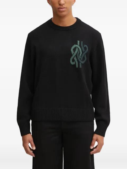 embroidered crew-neck sweater by FILLING PIECES