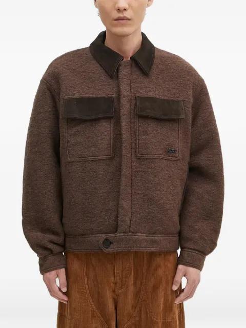flap-pocket collared jacket by FILLING PIECES
