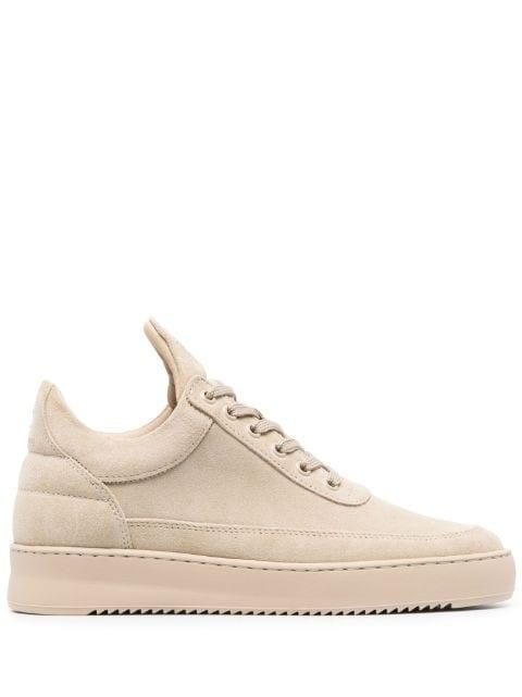 logo-embroidered suede sneakers by FILLING PIECES