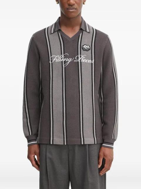 striped v-neck sweater by FILLING PIECES