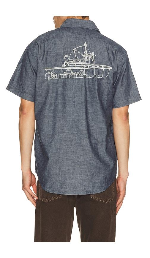 Filson Embroidered Chambray Shirt in Blue by FILSON