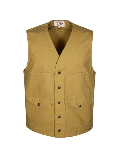 button pocket cotton gilet by FILSON