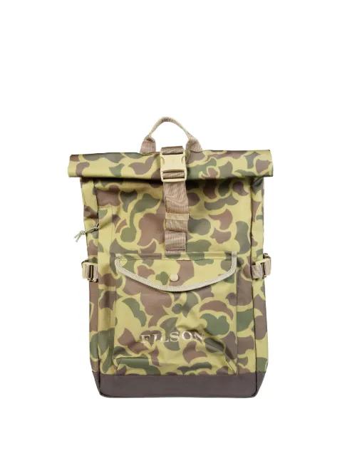camouflage-print roll-top backpack by FILSON