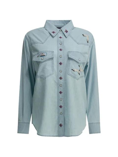 embroidered-detail denim shirt by FILSON