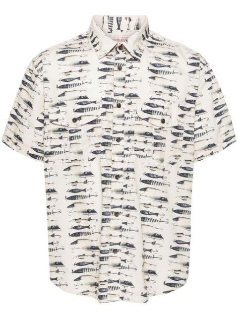 fish-print cotton shirt by FILSON