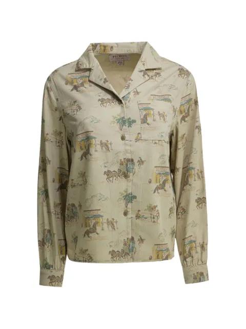 graphic-print chest-pocket shirt by FILSON