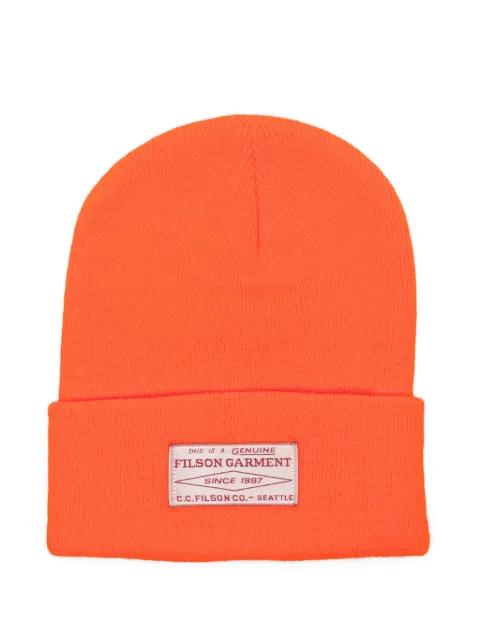 logo-patch beanie by FILSON