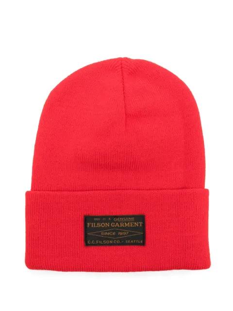 logo-patch beanie by FILSON