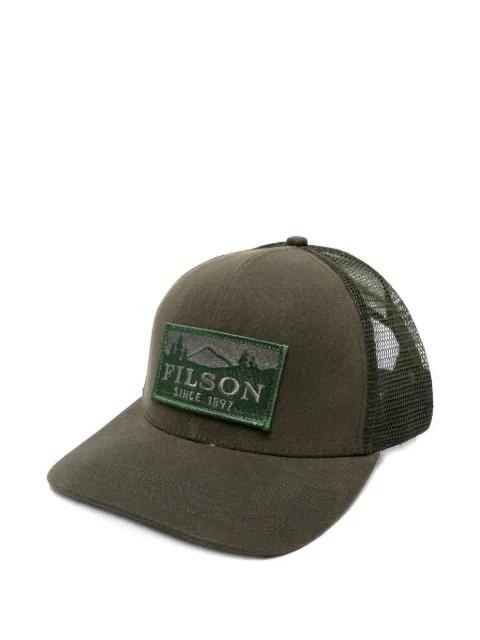 logo-patch trucker hat by FILSON