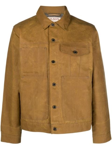 long-sleeve buttoned shirt jacket by FILSON