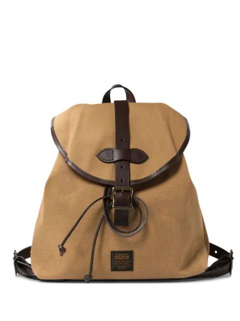 medium leather-trimmed backpack by FILSON