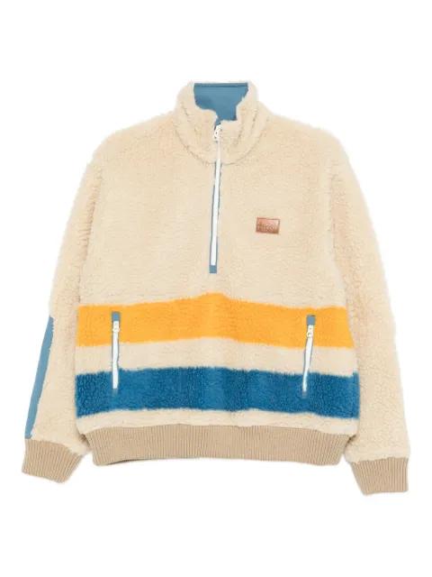 stripe-detail half-zip jumper by FILSON