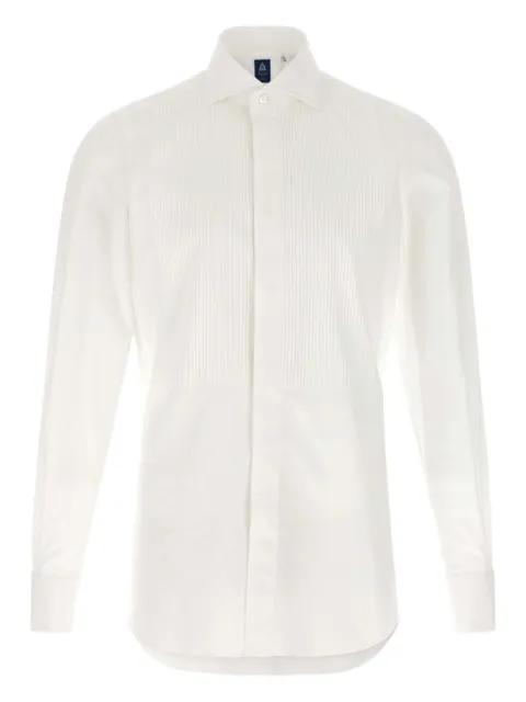 Eduardo pleated-front longsleeve shirt by FINAMORE 1925 NAPOLI