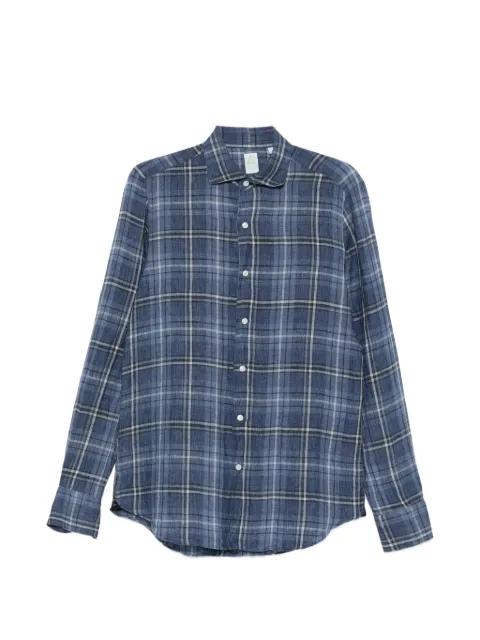 check-pattern long-sleeve shirt by FINAMORE 1925 NAPOLI