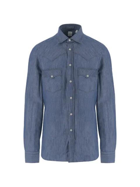 chest patch-pockets shirt by FINAMORE 1925 NAPOLI