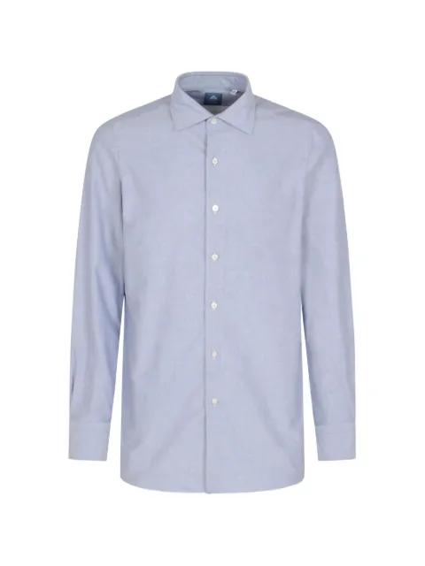 long-sleeve spread-collar shirt by FINAMORE 1925 NAPOLI