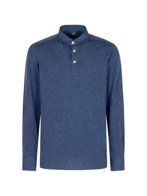 pique-knit long-sleeve polo shirt by FINAMORE 1925 NAPOLI