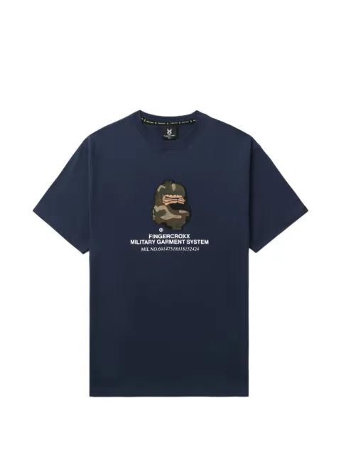 camouflage appliqué T-shirt by FINGERCROXX