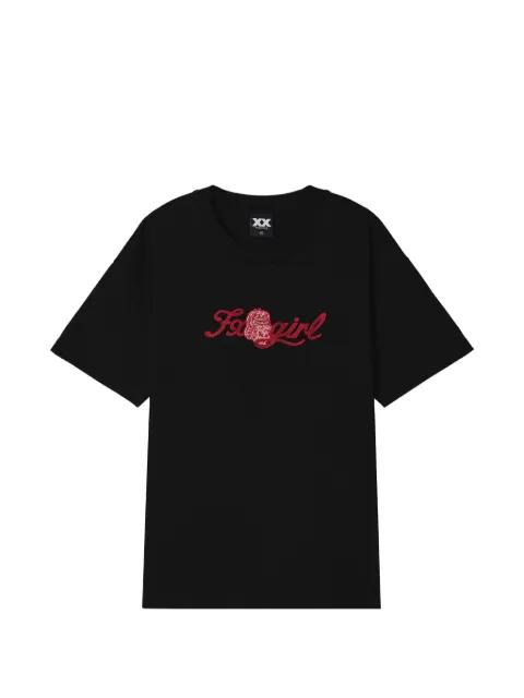 embroidered T-shirt by FINGERCROXX